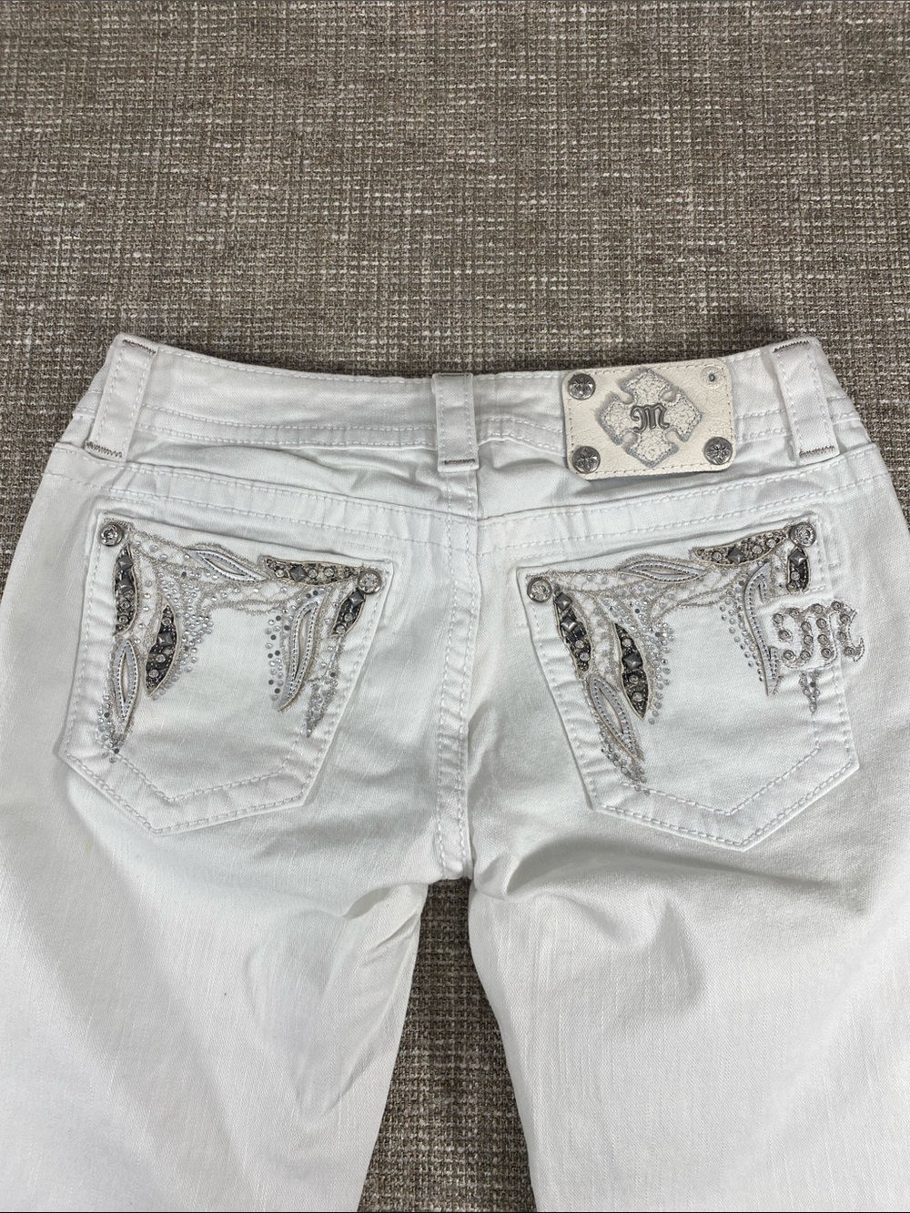 Miss Me White Boot Cut Jeans - Picture 11 of 16